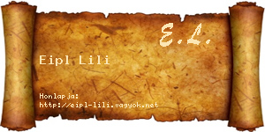 Eipl Lili névjegykártya
